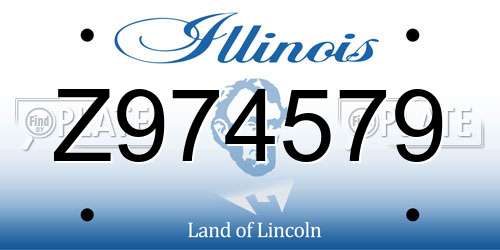 Z974579 Illinois License Plate