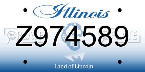 Z974589 Illinois License Plate