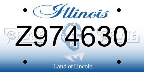 Z974630 Illinois License Plate
