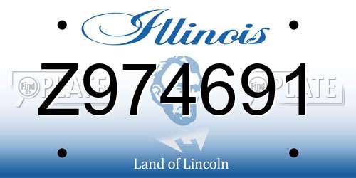 Z974691 Illinois License Plate