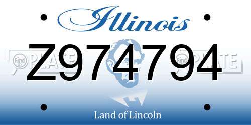 Z974794 Illinois License Plate