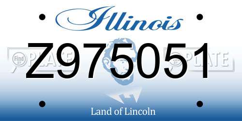 Z975051 Illinois License Plate