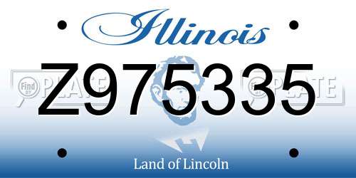 Z975335 Illinois License Plate