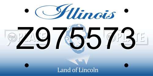 Z975573 Illinois License Plate