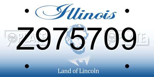 Z975709 Illinois License Plate