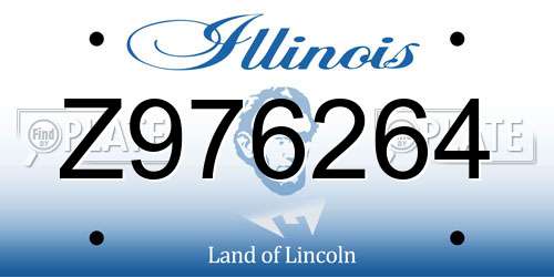 Z976264 Illinois License Plate