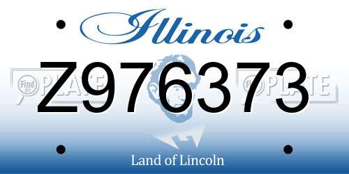 Z976373 Illinois License Plate