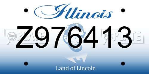 Z976413 Illinois License Plate