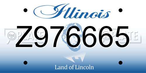 Z976665 Illinois License Plate