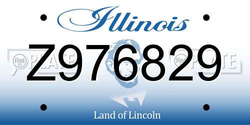 Z976829 Illinois License Plate