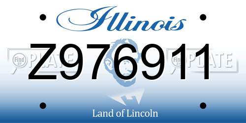 Z976911 Illinois License Plate