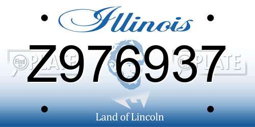 Z976937 Illinois License Plate