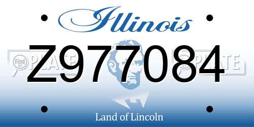 Z977084 Illinois License Plate