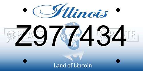 Z977434 Illinois License Plate