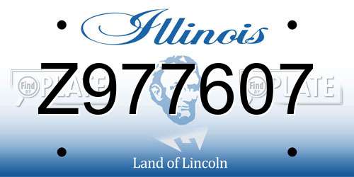 Z977607 Illinois License Plate