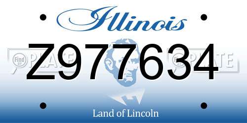 Z977634 Illinois License Plate