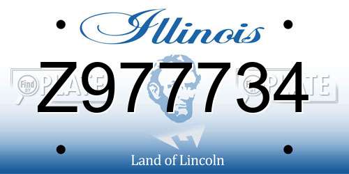 Z977734 Illinois License Plate