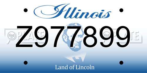 Z977899 Illinois License Plate