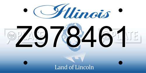 Z978461 Illinois License Plate