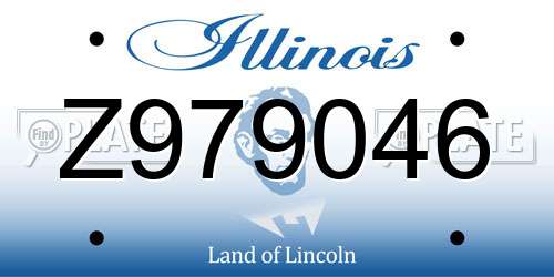 Z979046 Illinois License Plate