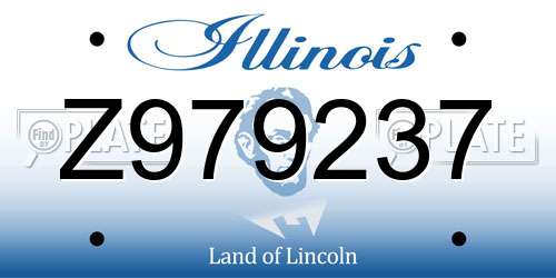 Z979237 Illinois License Plate