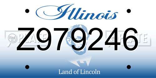 Z979246 Illinois License Plate