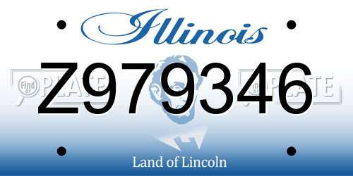Z979346 Illinois License Plate