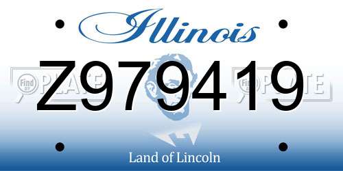 Z979419 Illinois License Plate