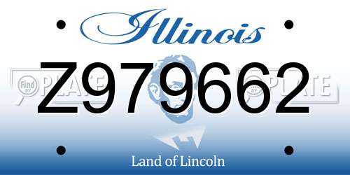 Z979662 Illinois License Plate