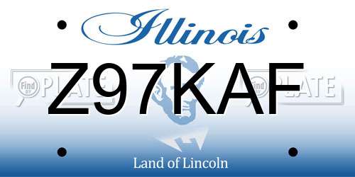 Z97KAF Illinois License Plate