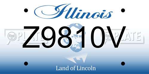 Z9810V Illinois License Plate