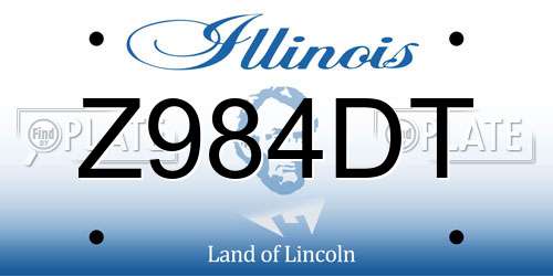 Z984DT Illinois License Plate