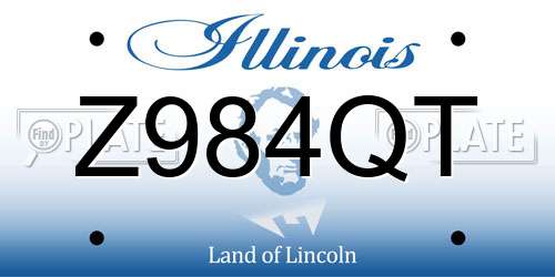 Z984QT Illinois License Plate