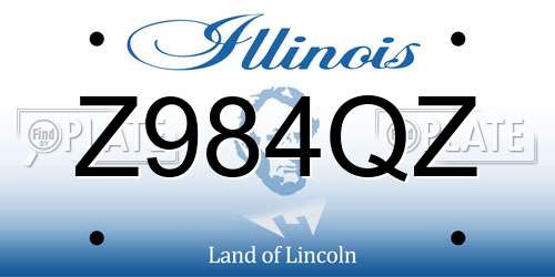 Z984QZ Illinois License Plate