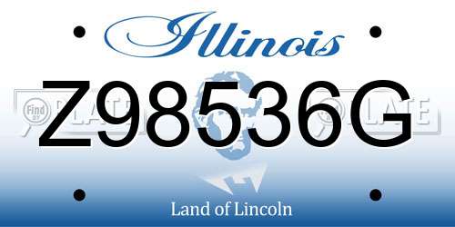 Z98536G Illinois License Plate