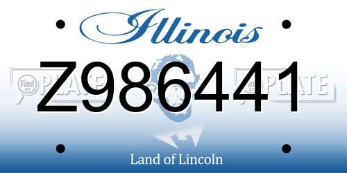 Z986441 Illinois License Plate