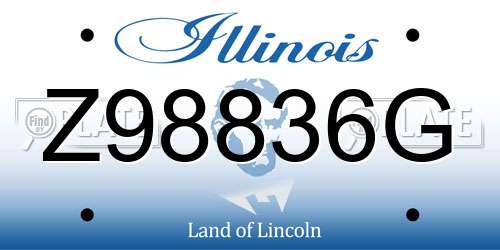Z98836G Illinois License Plate