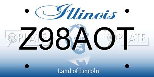 Z98AOT Illinois License Plate