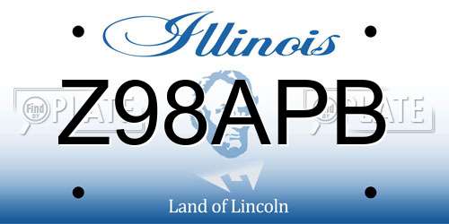 Z98APB Illinois License Plate