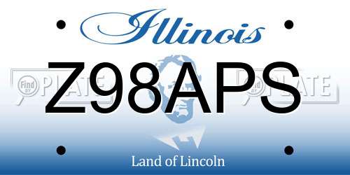 Z98APS Illinois License Plate