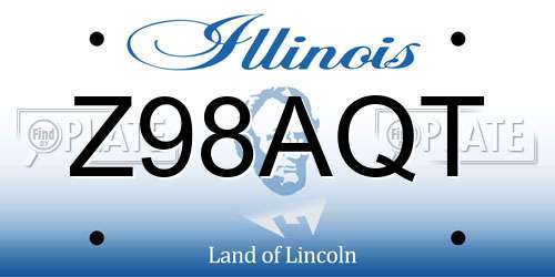 Z98AQT Illinois License Plate