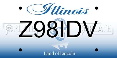 Z98IDV Illinois License Plate