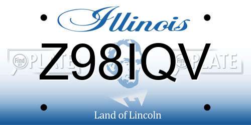 Z98IQV Illinois License Plate