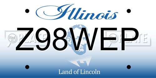 Z98WEP Illinois License Plate