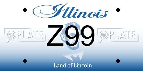 Z99 Illinois License Plate