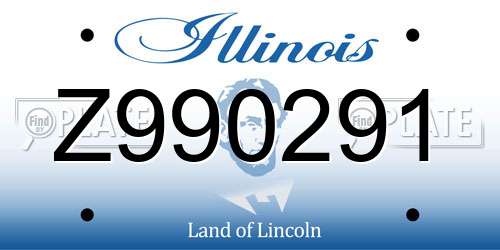 Z990291 Illinois License Plate
