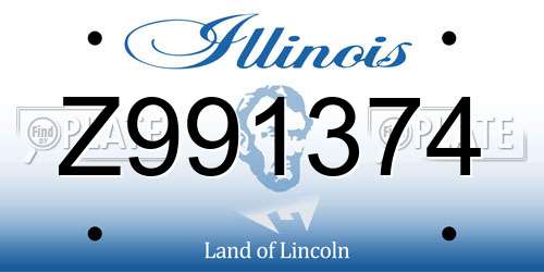 Z991374 Illinois License Plate