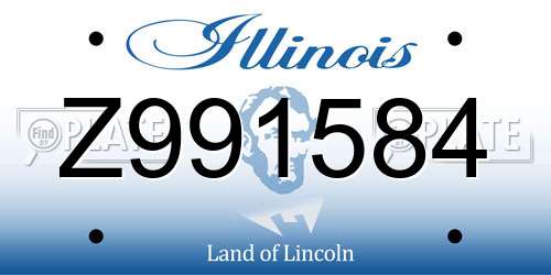 Z991584 Illinois License Plate