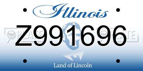 Z991696 Illinois License Plate