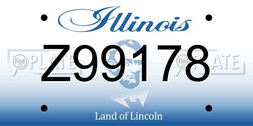 Z99178 Illinois License Plate